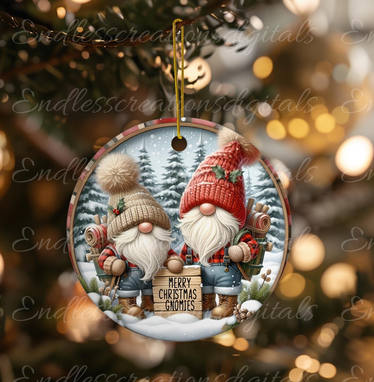 CHRISTMAS GNOMIES ROUND