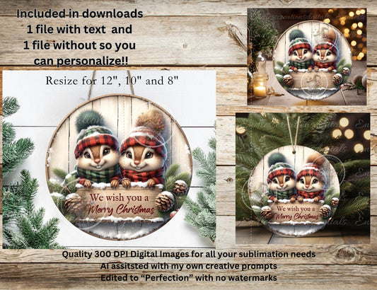 CHRISTMAS CHIPMUNKS ROUND