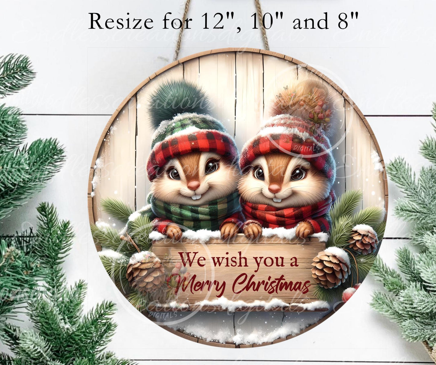 CHRISTMAS CHIPMUNKS ROUND