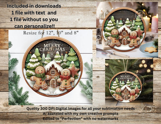 GINGERBREAD COUPLE HOUSE WINTER ROUND