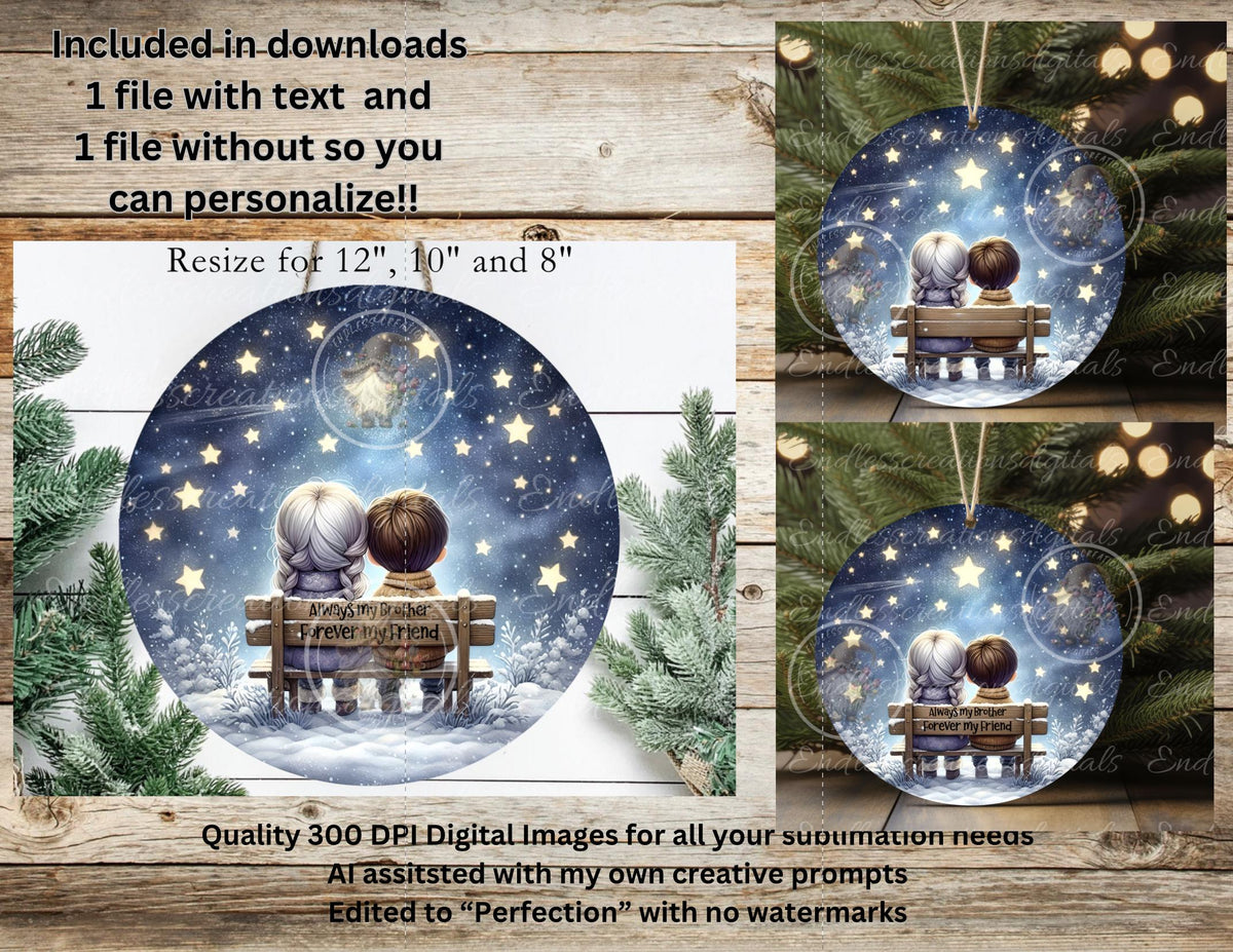BROTHER/SISTER BEST FRIENDS ORNAMENT