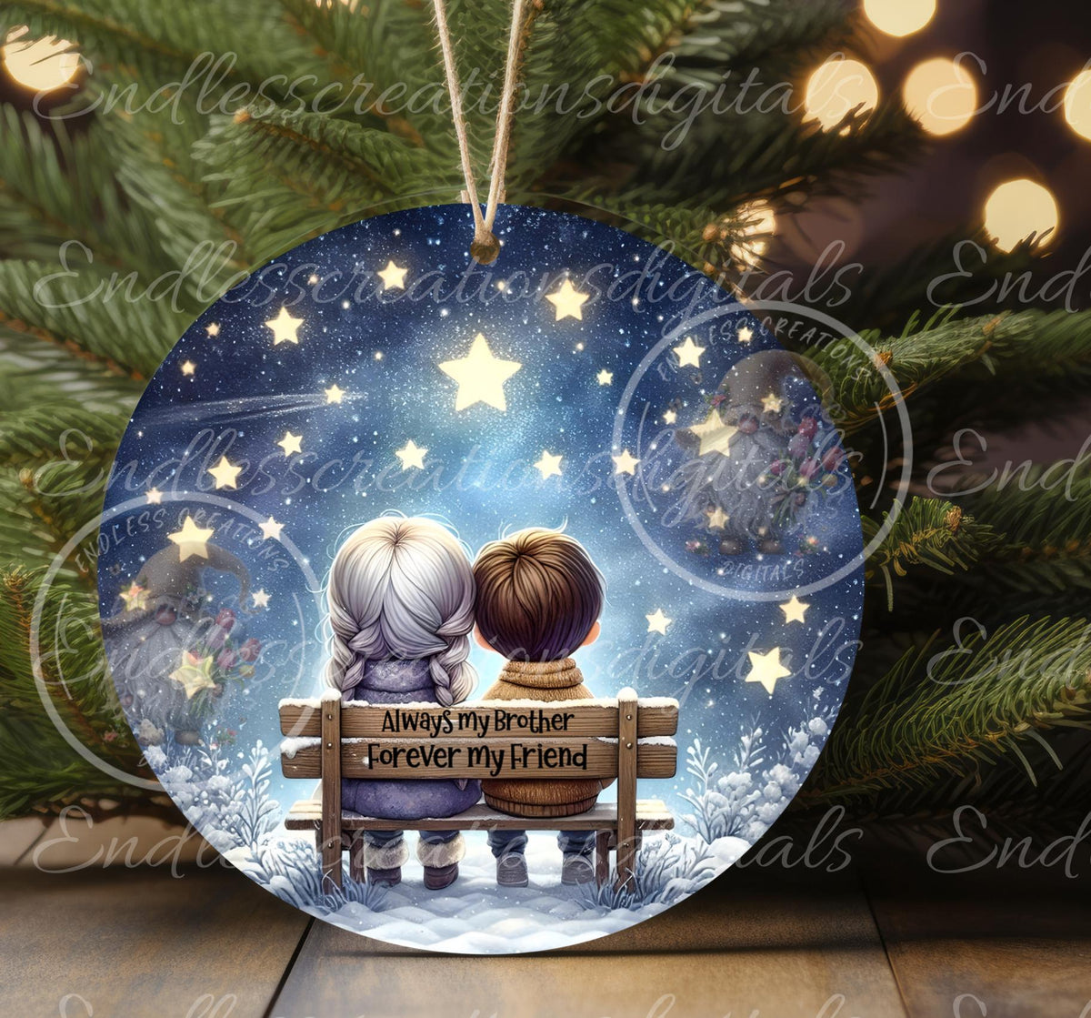 BROTHER/SISTER BEST FRIENDS ORNAMENT