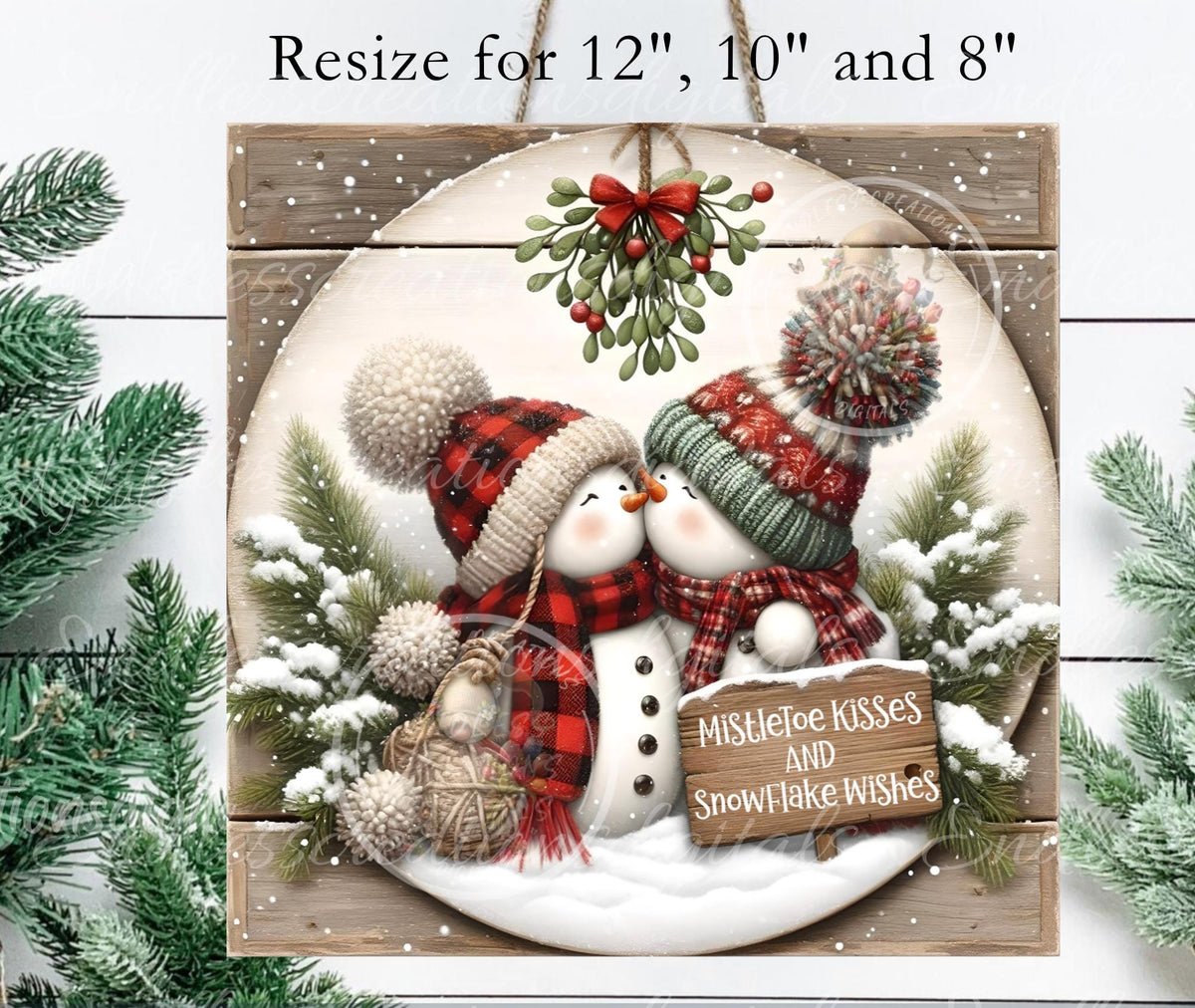 MISTLETOE SNOWMAN WINTER