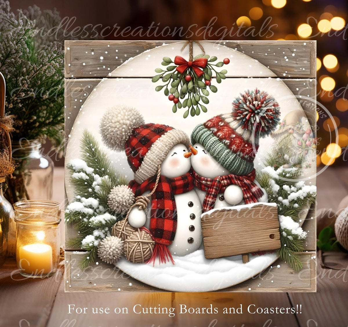 MISTLETOE SNOWMAN WINTER