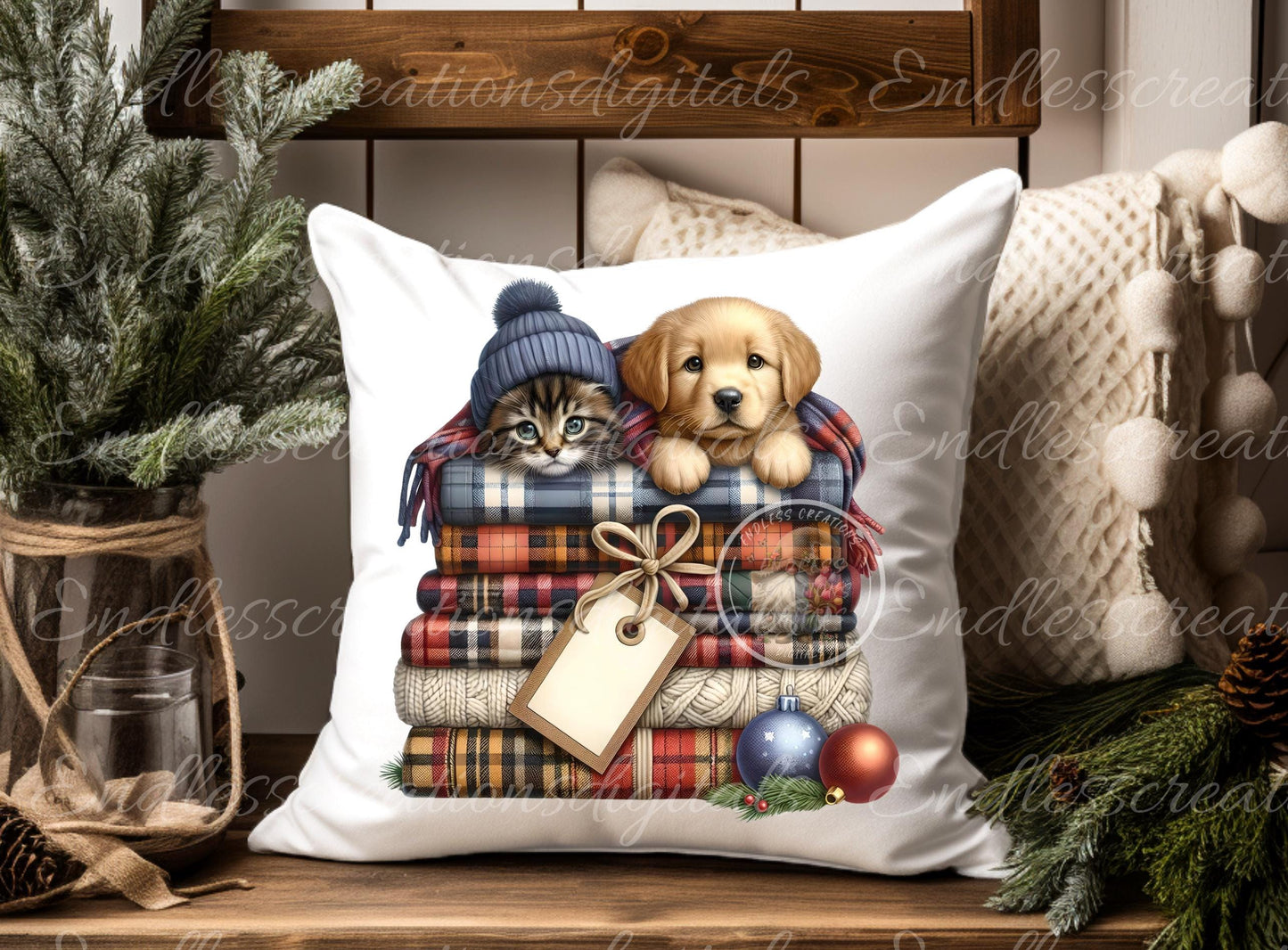 CHRISTMAS PUPPIES KITTENS TRANSPARENCY BUNDLE