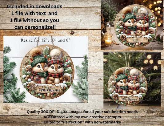 CHRISTMAS CHIPMUNKS ROUND