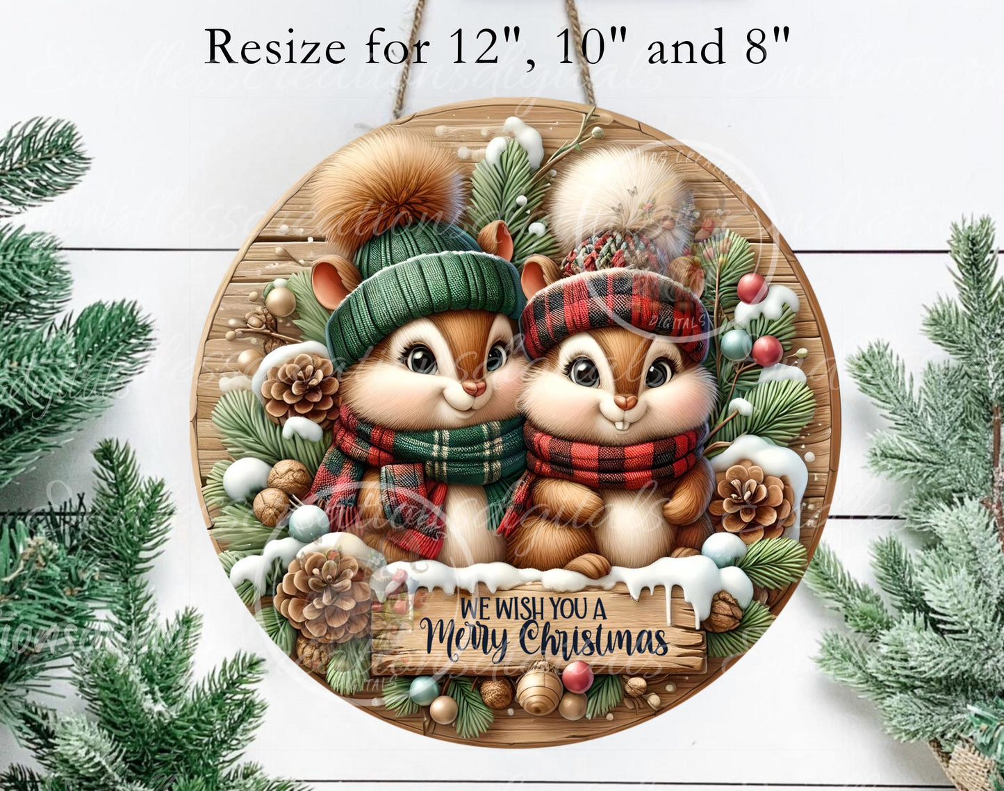 CHRISTMAS CHIPMUNKS ROUND