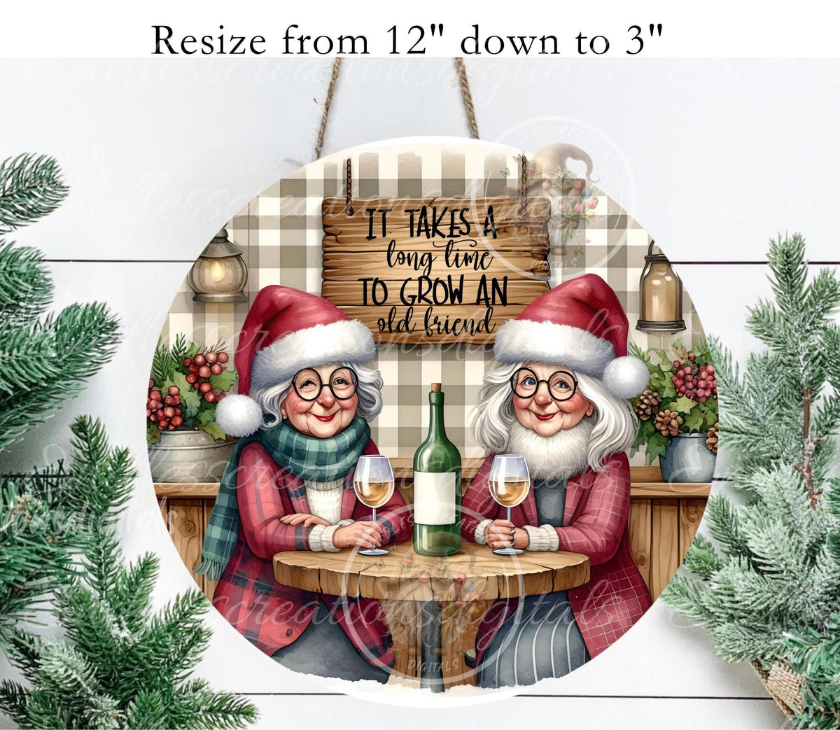 OLD FRIEND Christmas Ornament/Gift Tag