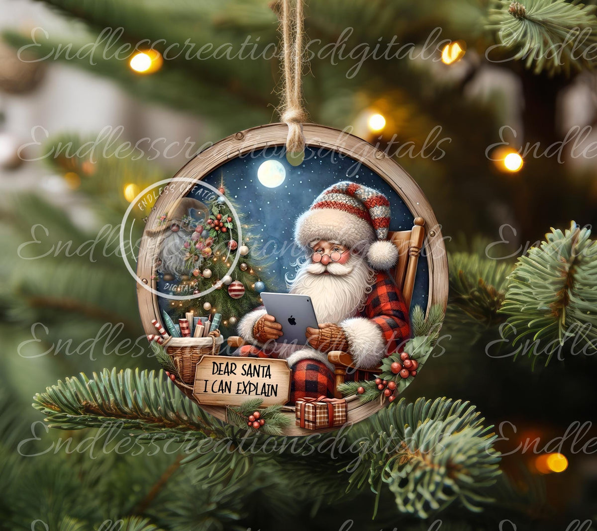 DEAR SANTA, CHRISTMAS ORNAMENT/GIFT TAG