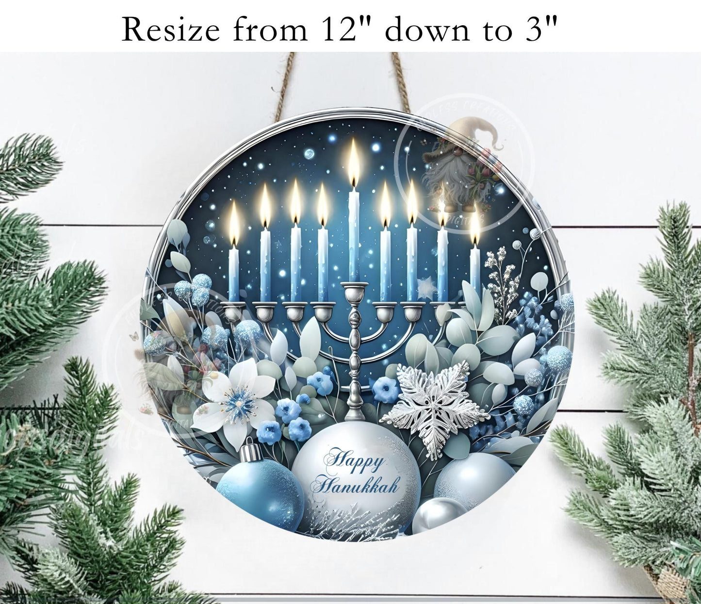 HAPPY HANUKKAH CHRISTMAS ROUND