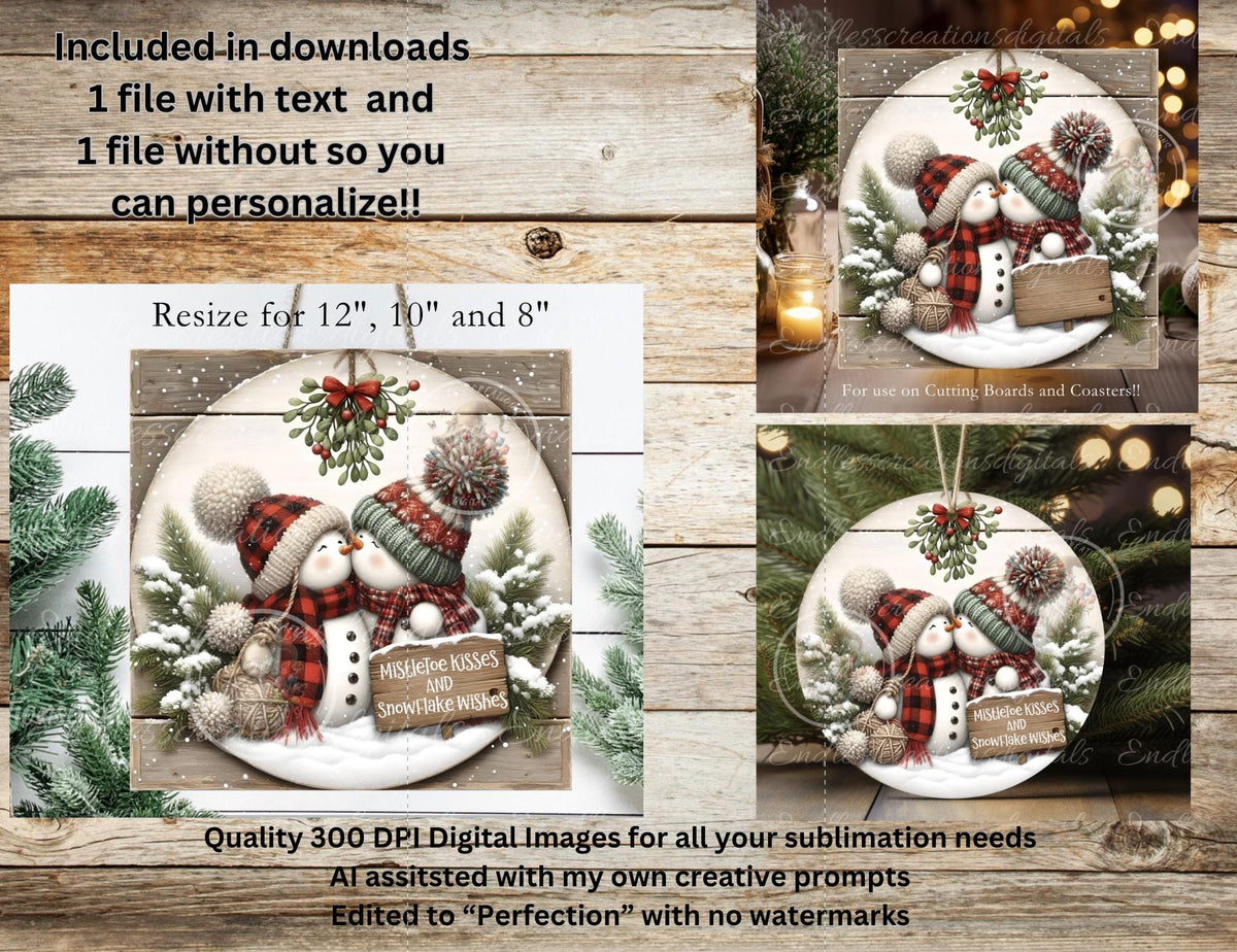 MISTLETOE SNOWMAN WINTER