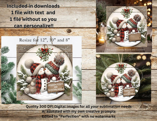 MISTLETOE SNOWMAN WINTER