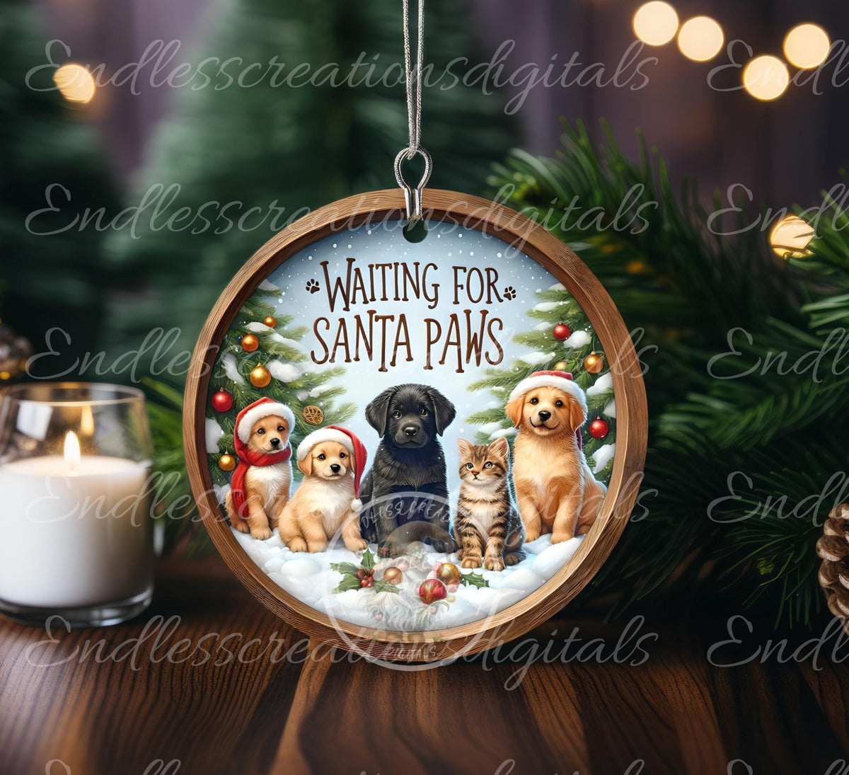 WAITING FOR SANTA PAWS WINTER ROUND