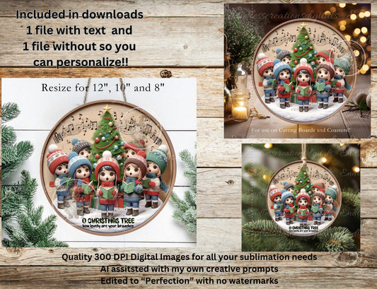 O CHRISTMAS TREE ROUND ORNAMENT