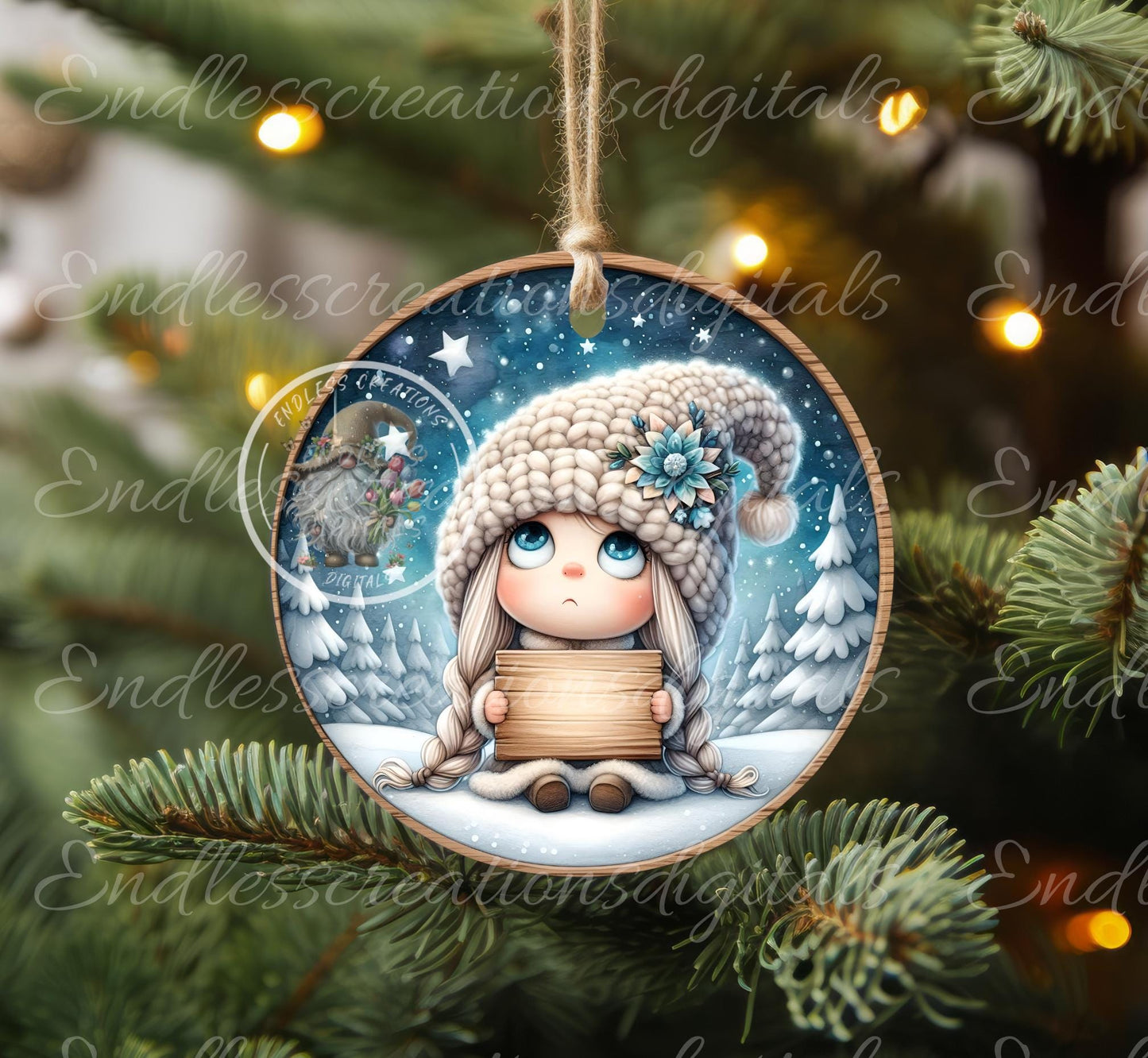 MOM OTHER SIDE Stars CHRISTMAS ORNAMENT