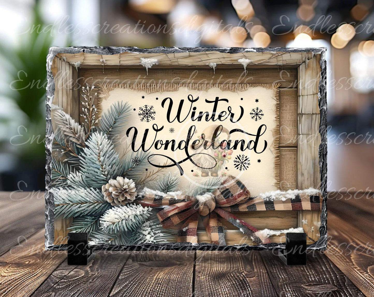 FRAMED WINTER WONDERLAND RECTANGLE