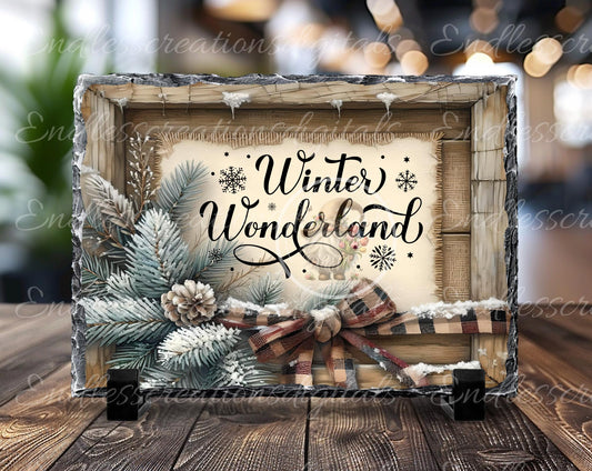 FRAMED WINTER WONDERLAND RECTANGLE