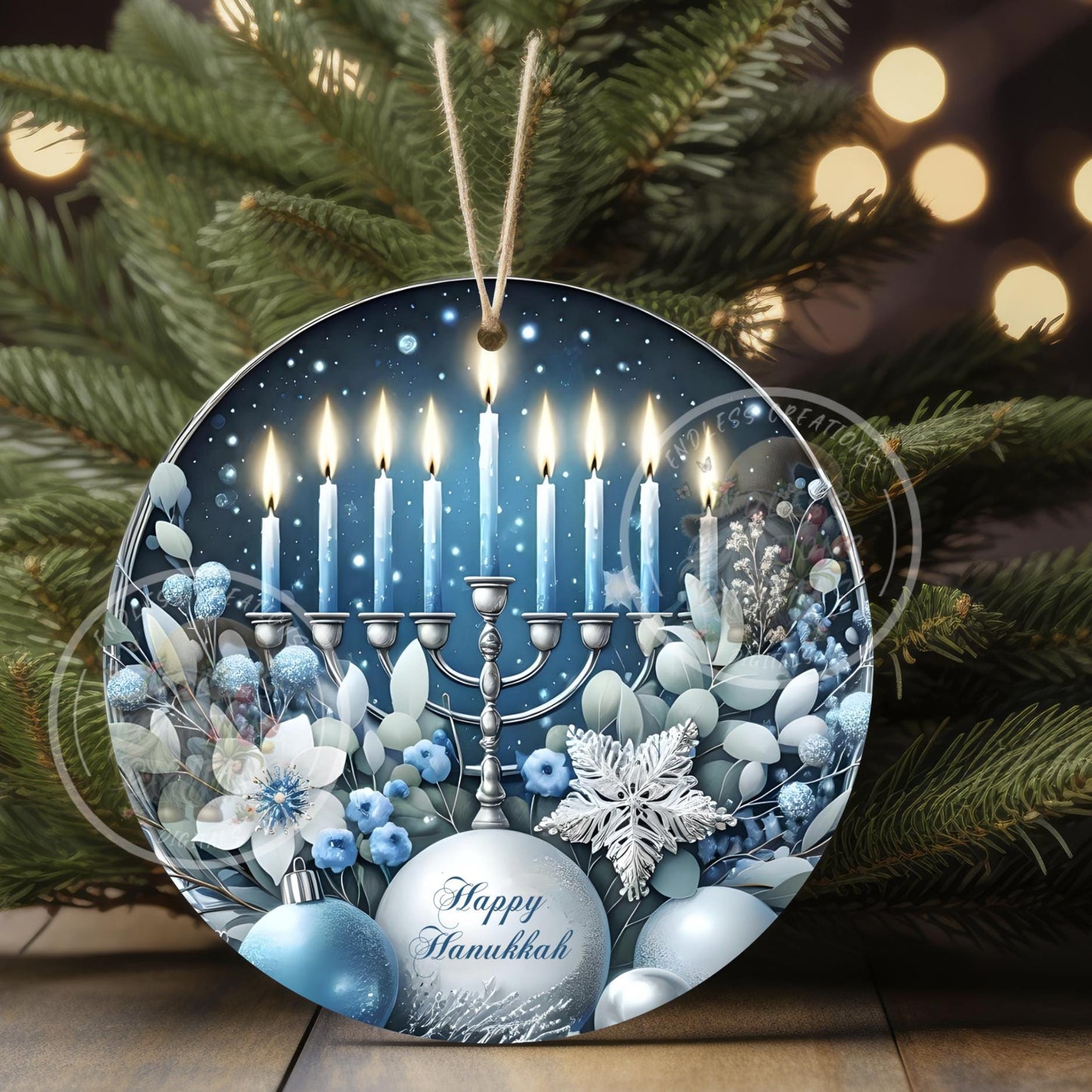 HAPPY HANUKKAH CHRISTMAS ROUND