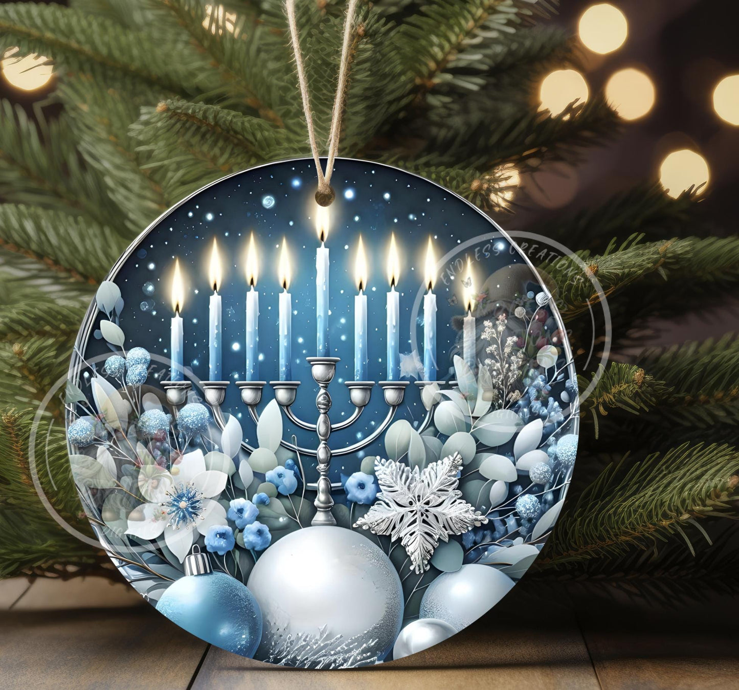 HAPPY HANUKKAH CHRISTMAS ROUND