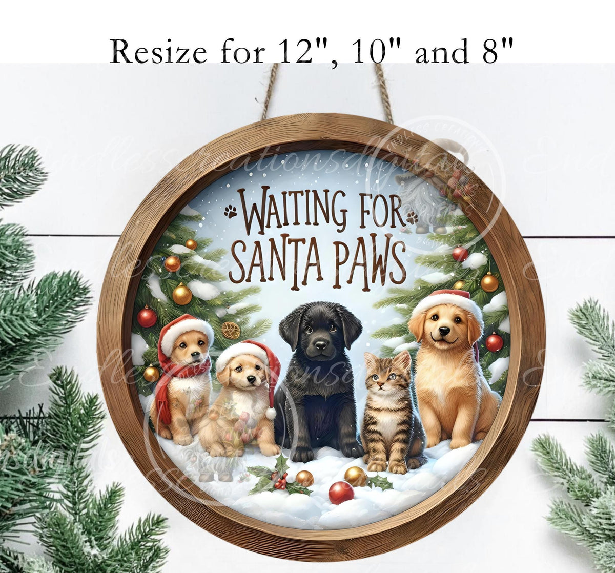 WAITING FOR SANTA PAWS WINTER ROUND