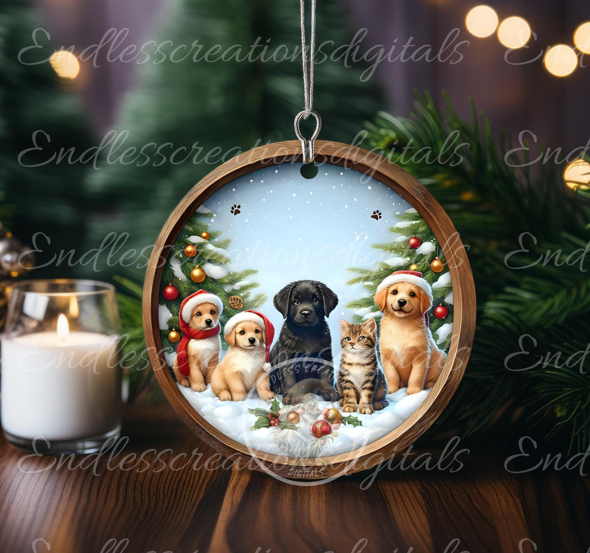 WAITING FOR SANTA PAWS WINTER ROUND