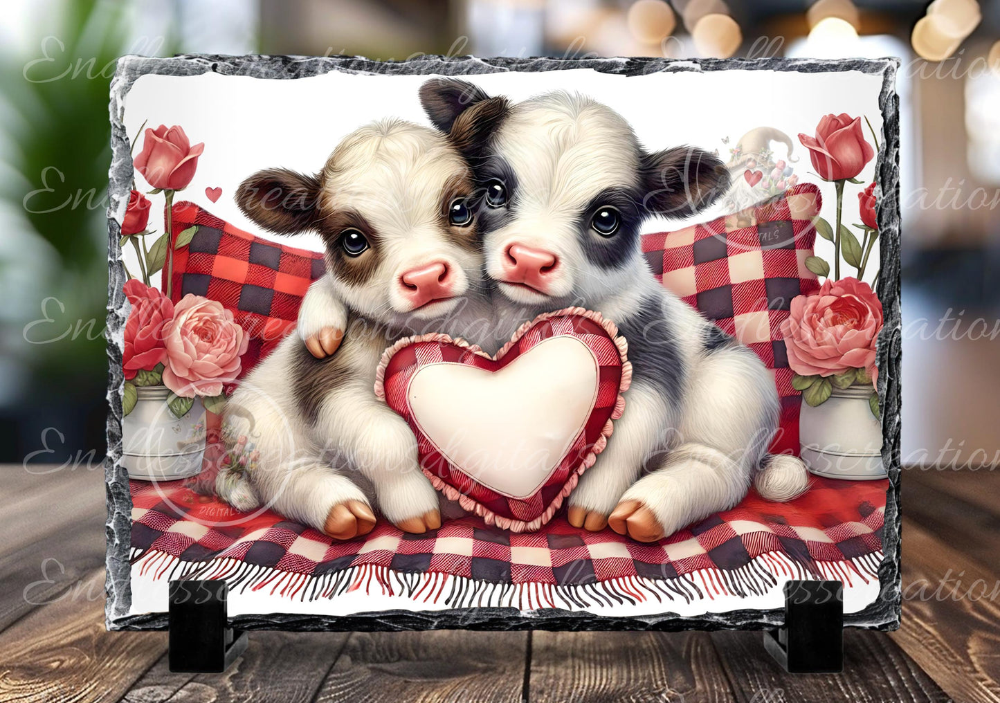 LOVE COWS VALENTINES pillow covers, tea towel, mugs, slates etc. sublimation   5 high definition 300 Dpi, transparent, add your own text