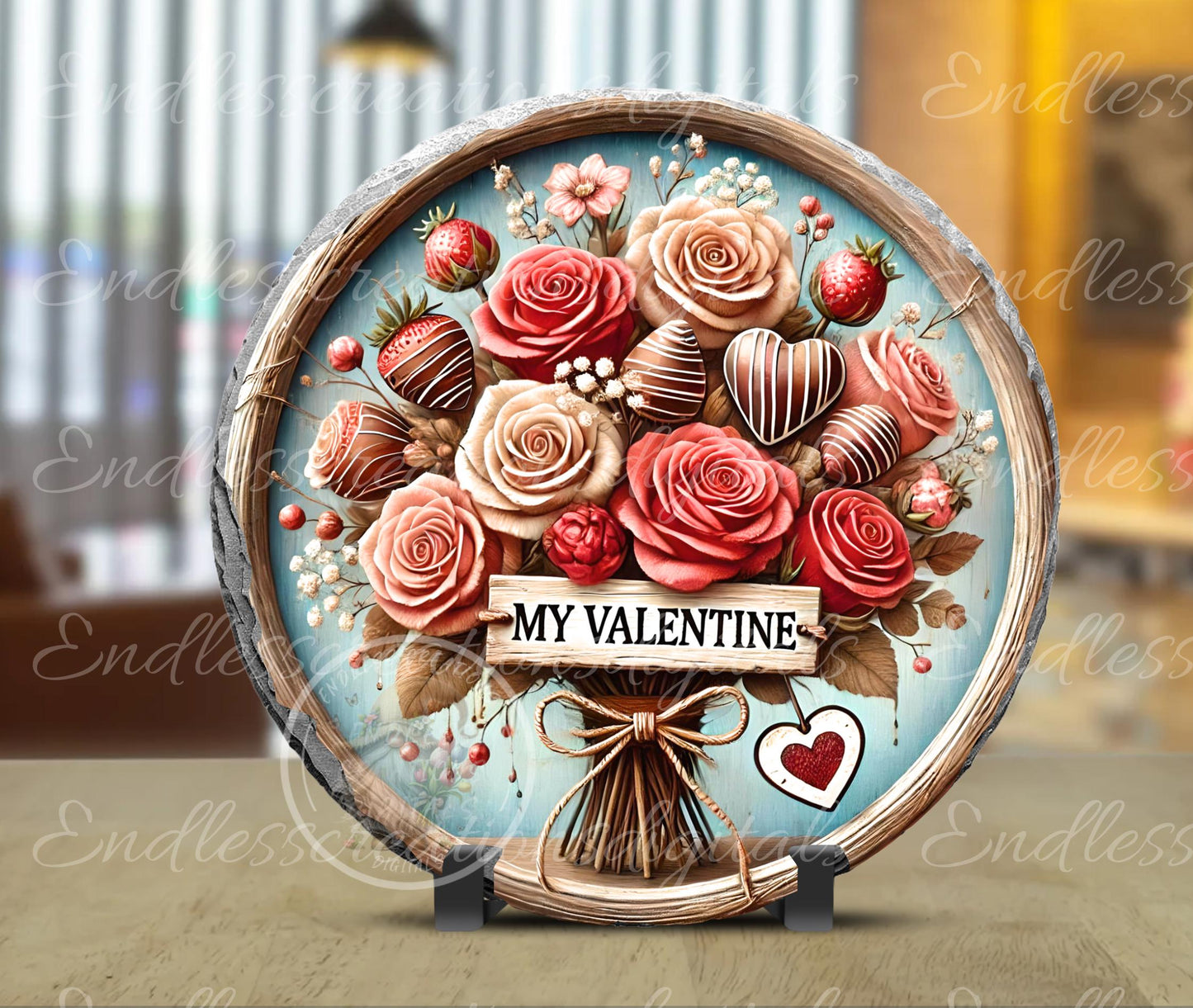 MY VALENTINE ROSES, digital download only, 2 files, 1 blank for your own text, 300 dpi