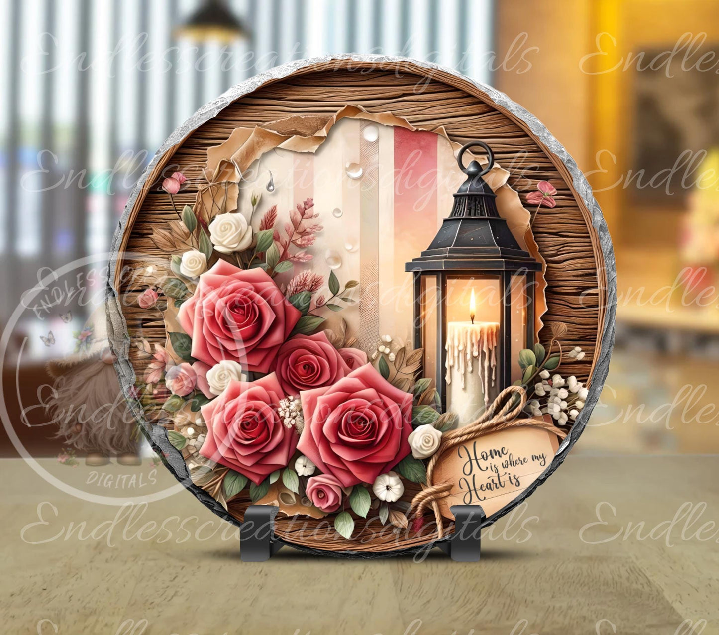 HOME IS WHERE MY HEART IS VALENTINES ROUND