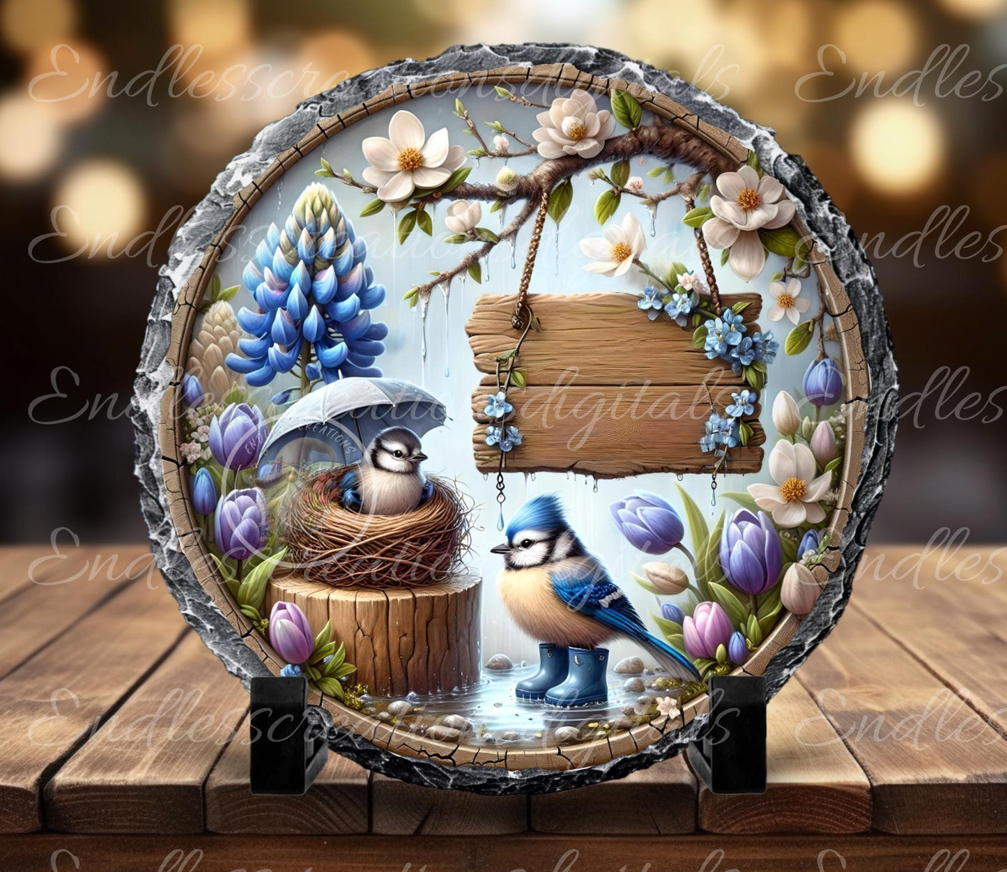 SPRING BABY BLUEJAYS ROUND