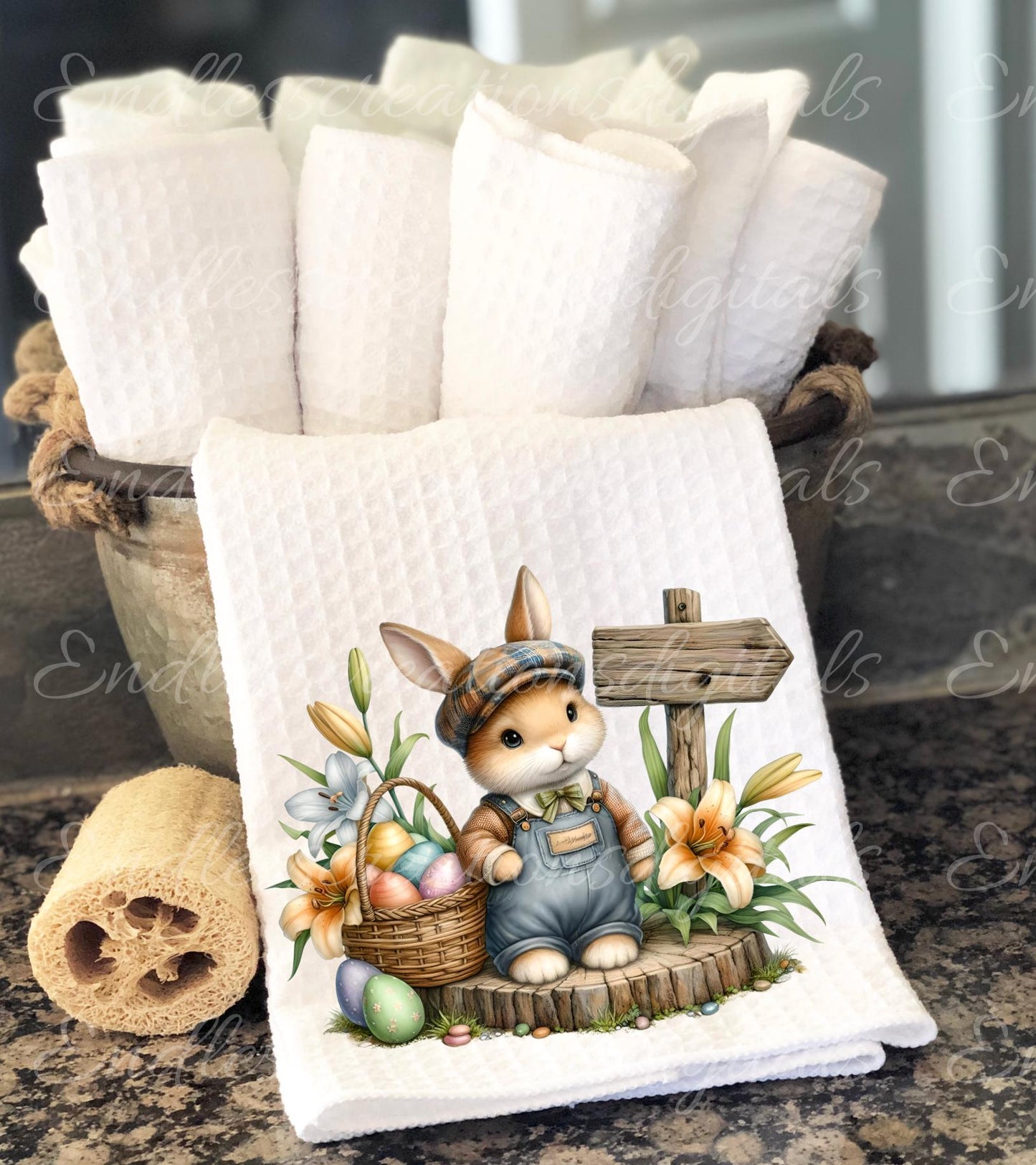 EASTER BOY BUNNY,  Pillow covers, tea towel mugs, plant pots etc sublimation package of 5,  300 Dpi high quality png files for download