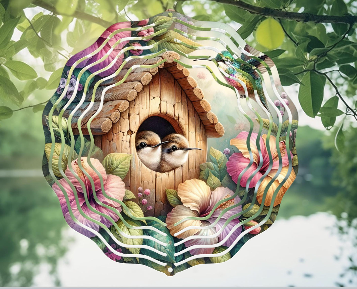 TROPICAL HUMMINGBIRDS Wreath Sign, door hanger Cutting Board slate for sublimation 300 dpi  1 file for download can be resized from 3 to 12"