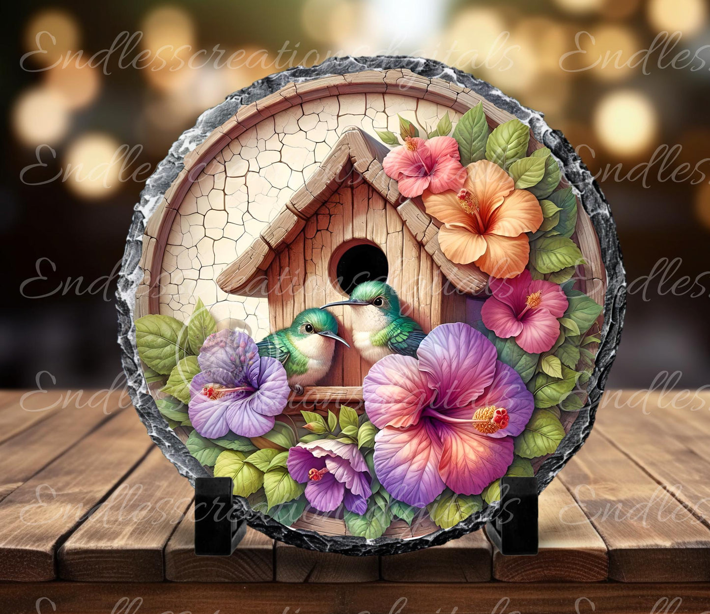 BABY HUMMINGBIRDS Wreath Sign, door hanger, Cutting Board, slate for sublimation, 300 dpi  1 file for download can be resized from 3 to 12"