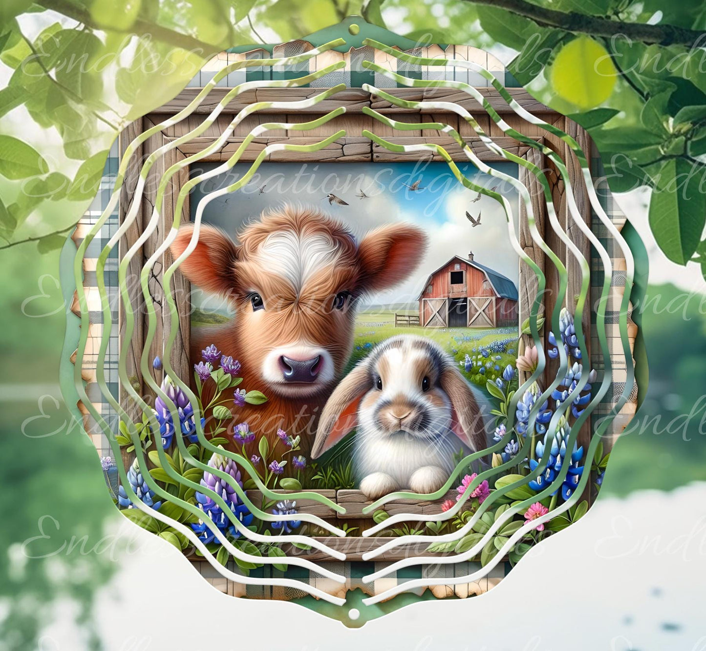SPRING COW BUNNY Wreath Sign, door hanger, Cutting Board, slate for sublimation, 300 dpi  1 file for download can be resized from 3 to 12"