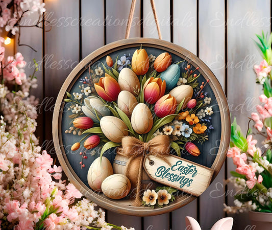 EASTER FLORAL BOUQUET ROUND