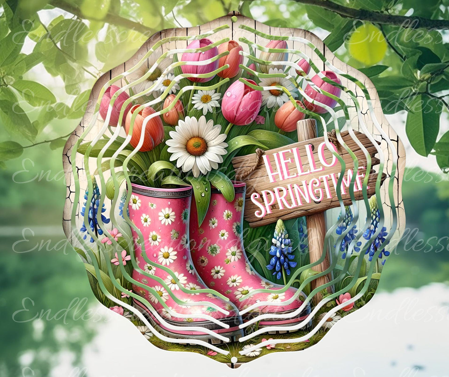 SPRING FLORAL RAIN BOOTS