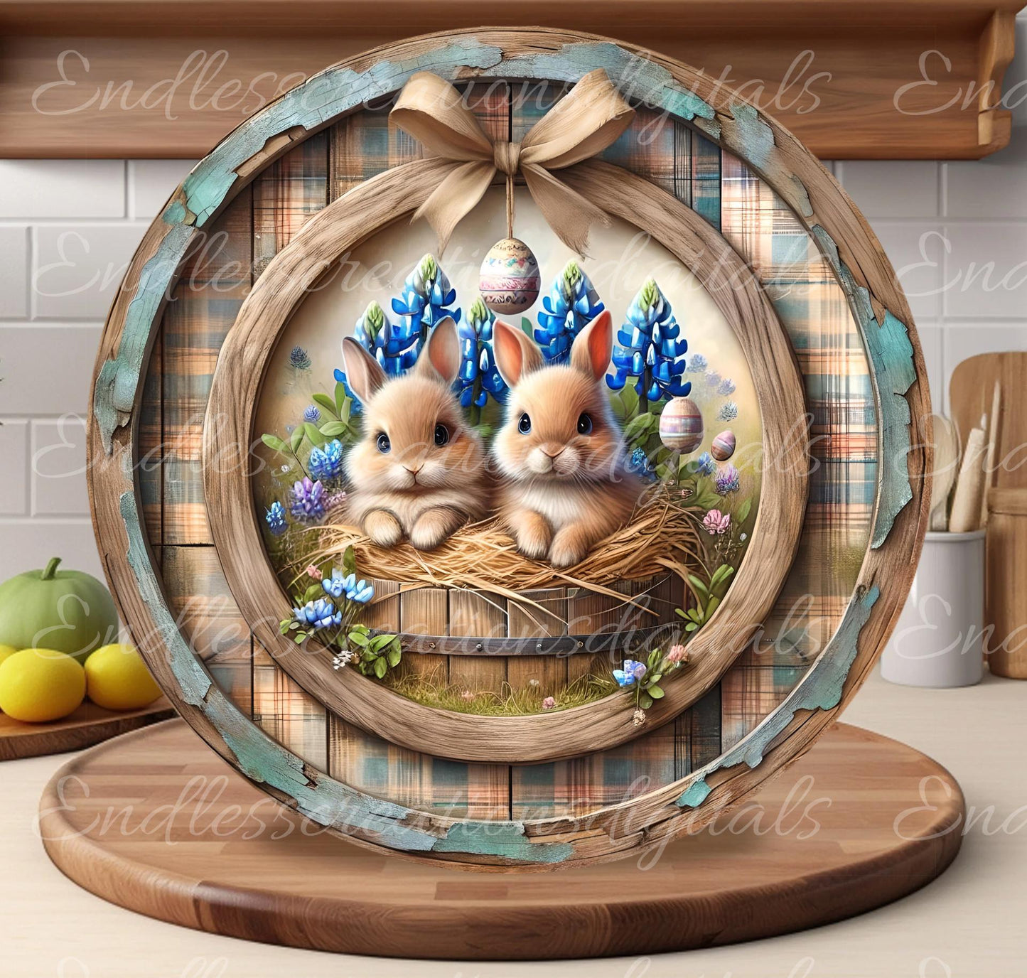 SPRING FLORAL BUNNY