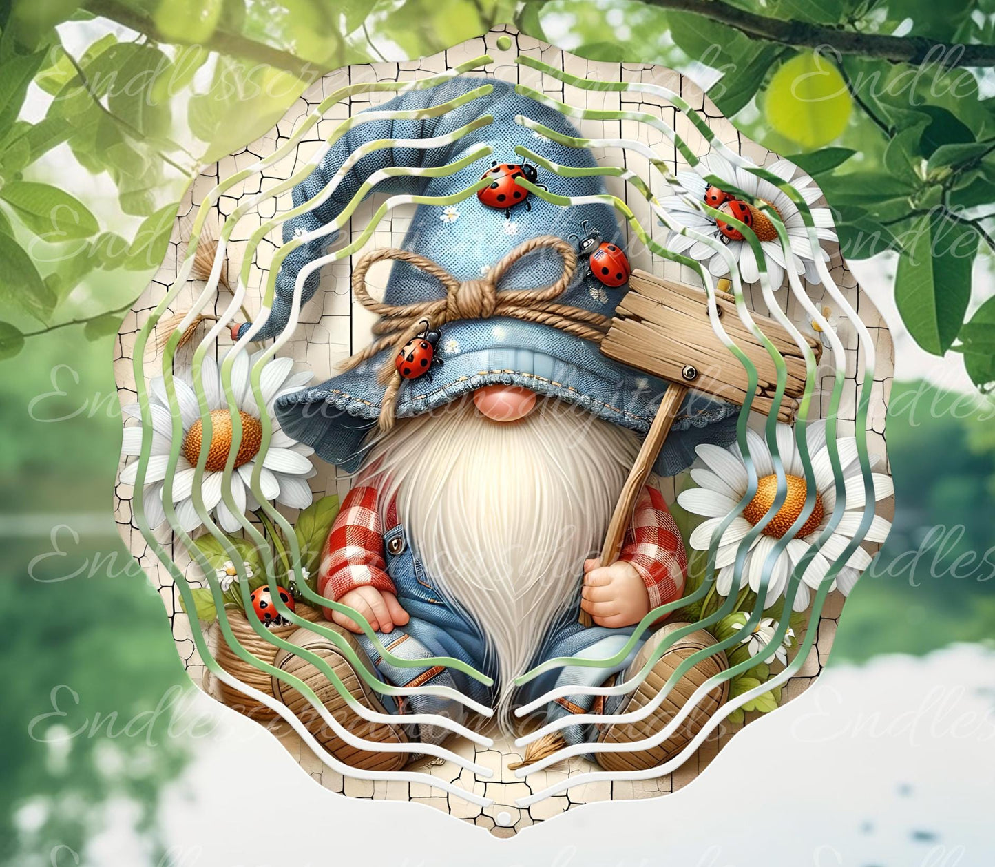 LADYBUG DASIY GNOME SPRING/SUMMER ROUND