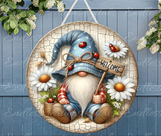 LADYBUG DASIY GNOME SPRING/SUMMER ROUND
