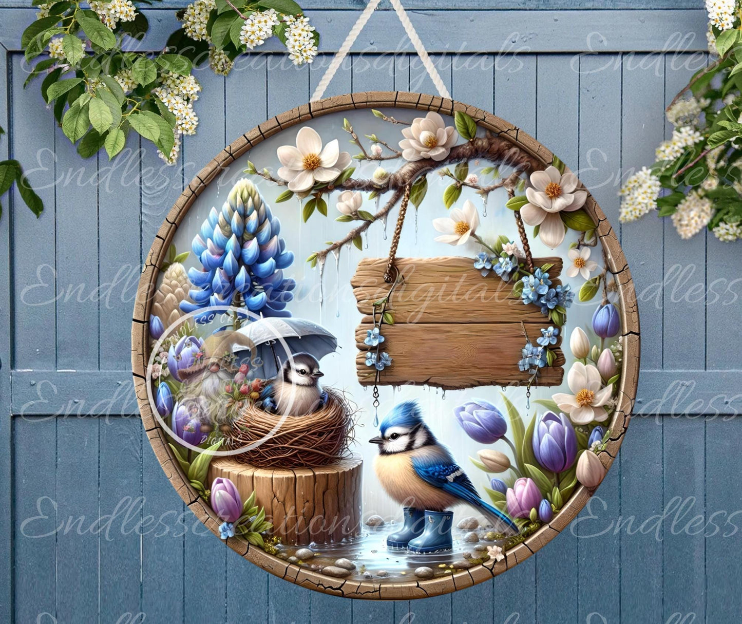 SPRING BABY BLUEJAYS ROUND