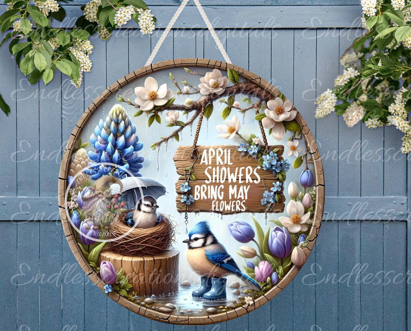 SPRING BABY BLUEJAYS ROUND