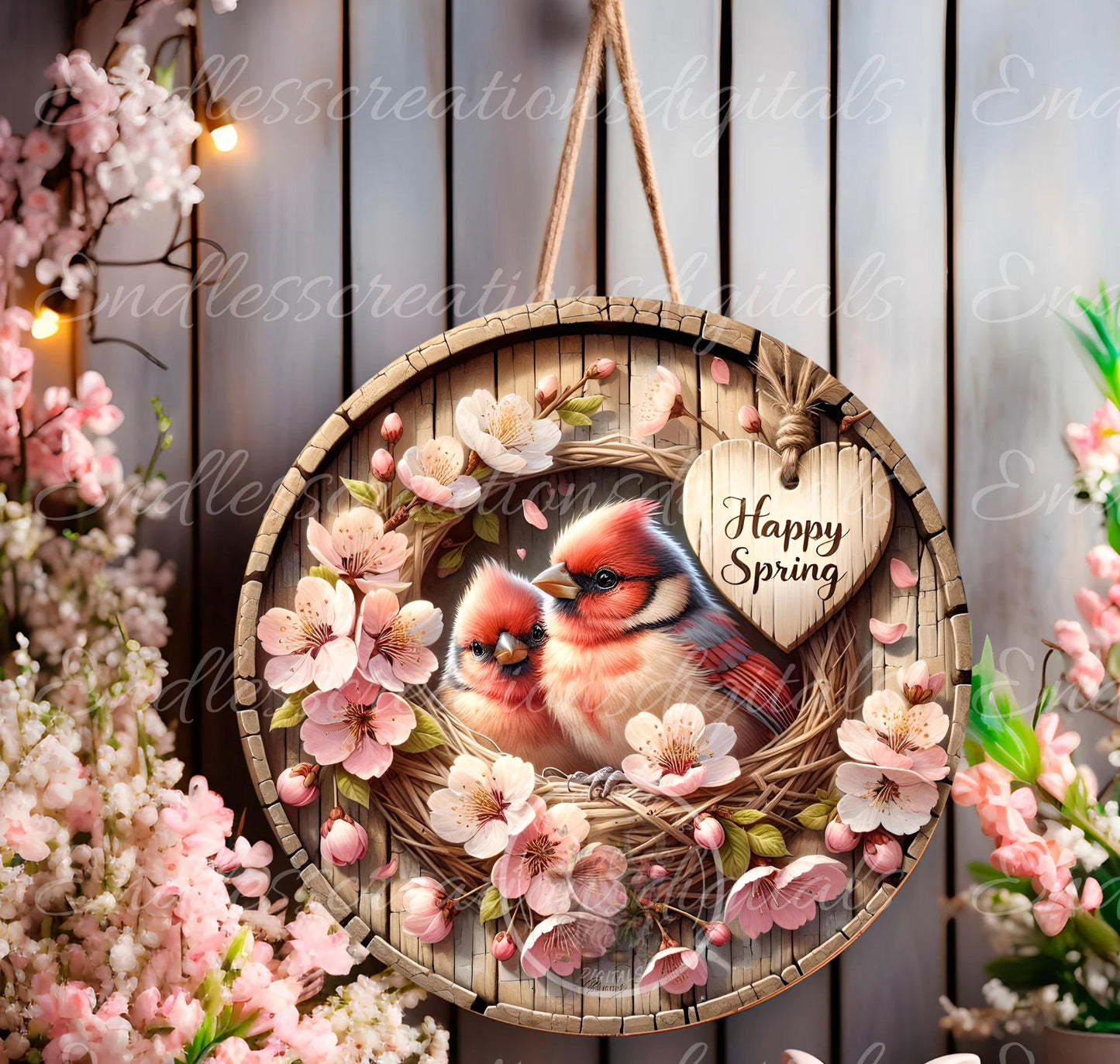 SPRING BABY CARDINALS ROUND