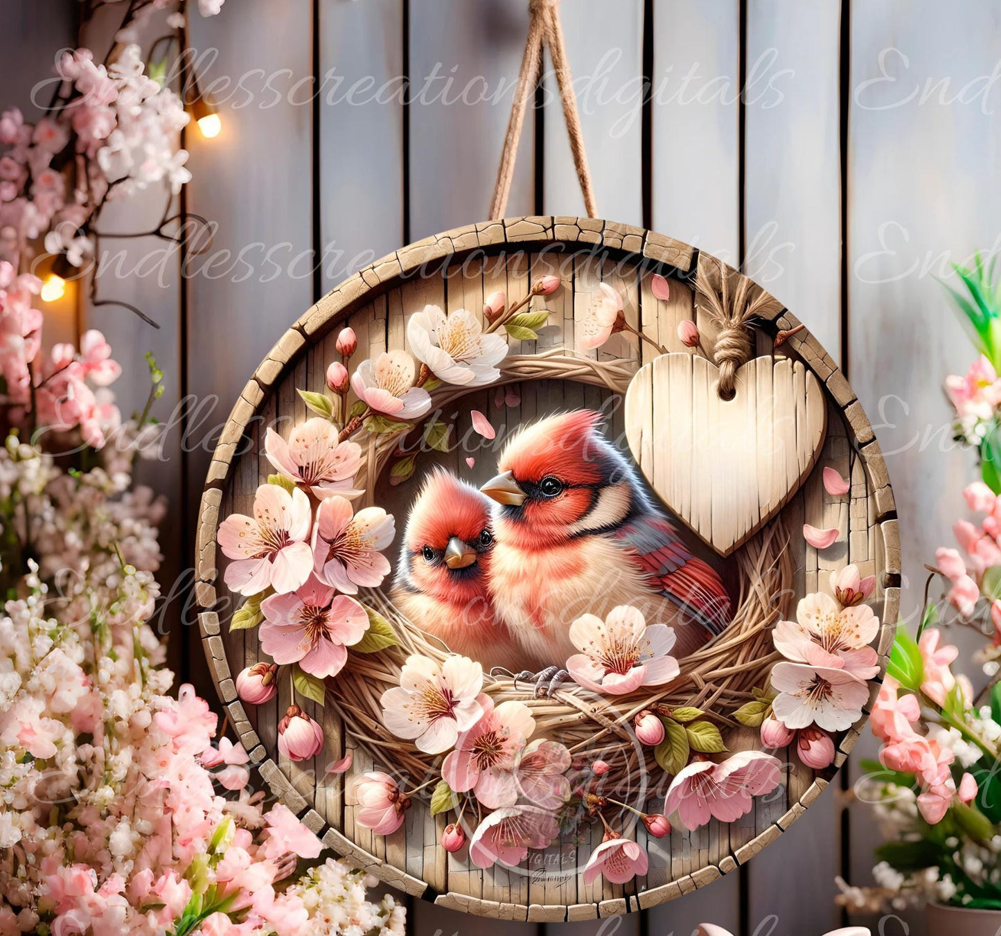 SPRING BABY CARDINALS ROUND