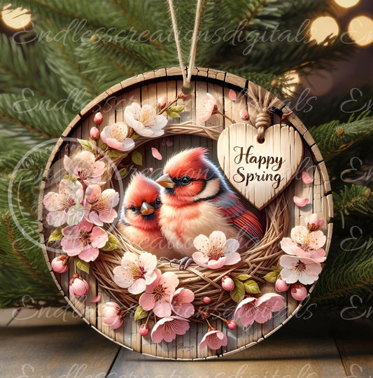 SPRING BABY CARDINALS ROUND