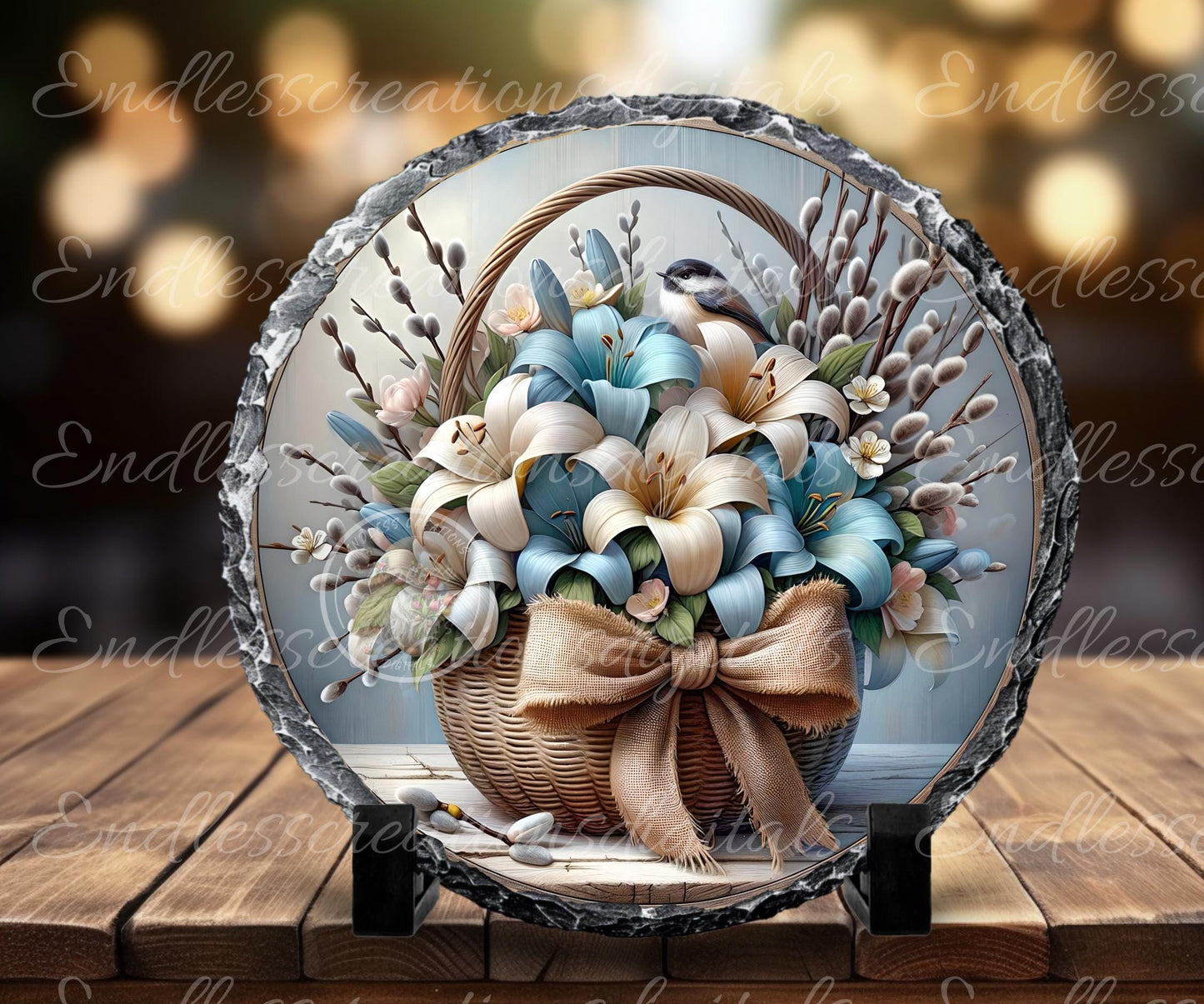 SPRING  BASKET OF LILLIES