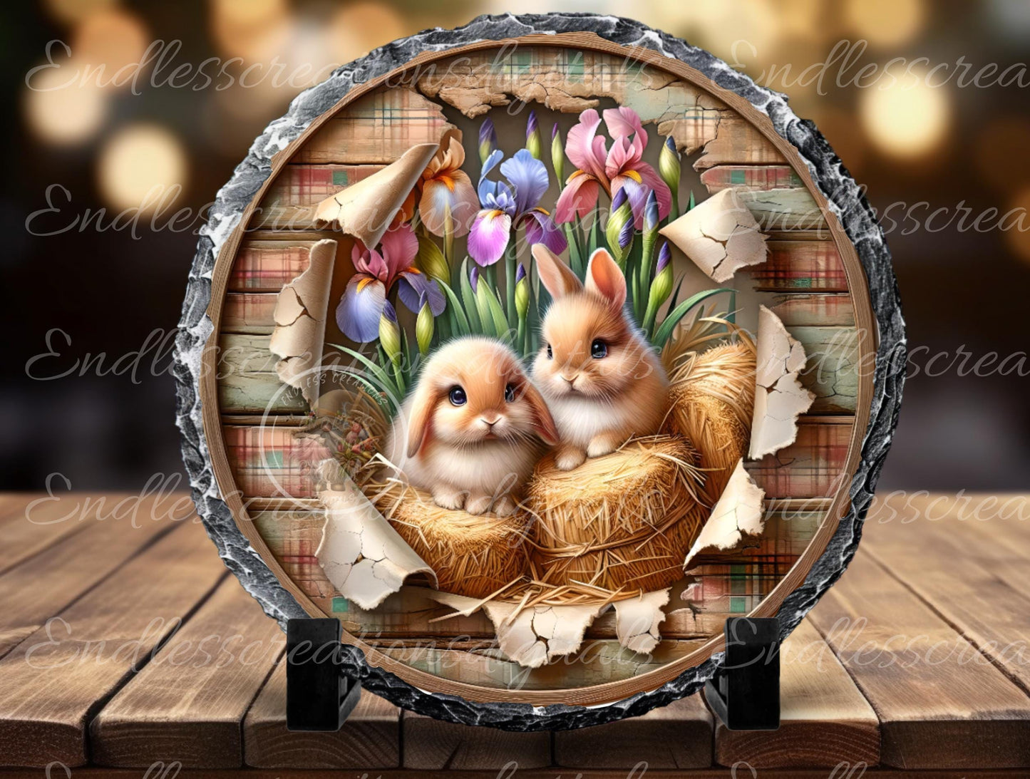 SPRING FLORAL BUNNY