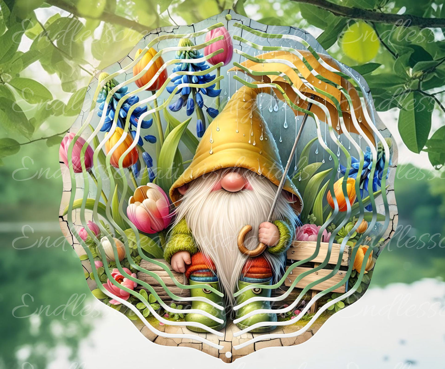 SPRING GNOME FLOWERS Wreath Sign, door hanger Cutting Board slate for sublimation 300 dpi 2  files for download 1 blank to add own text