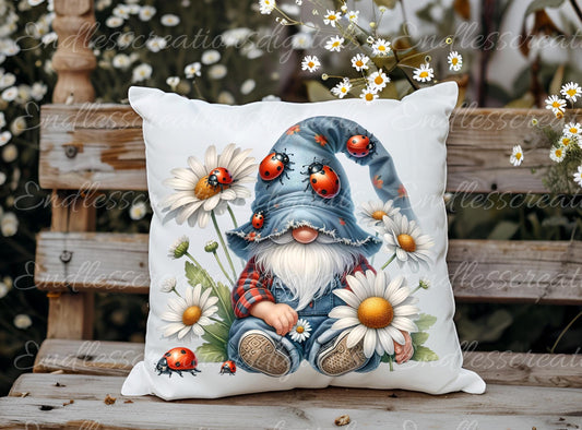 HONEY BEE and DASIY LADYBUG GNOME TRANSPARENCIES