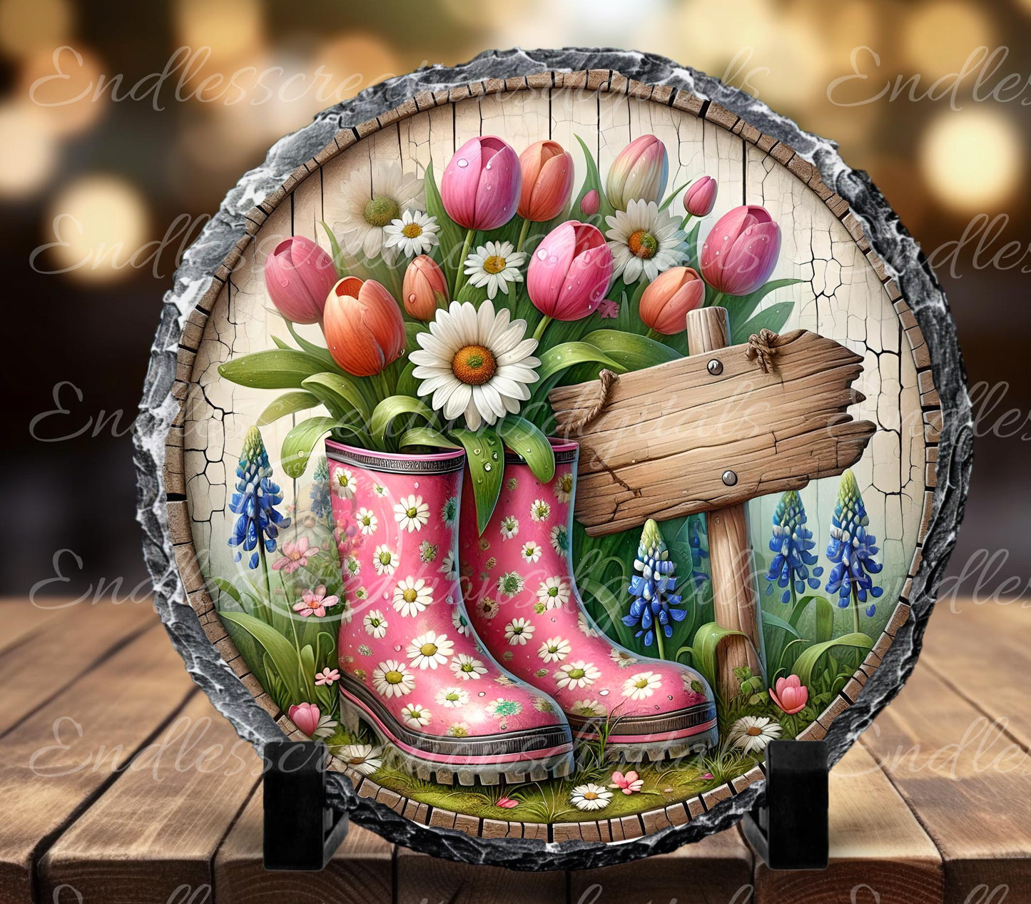 SPRING FLORAL RAIN BOOTS