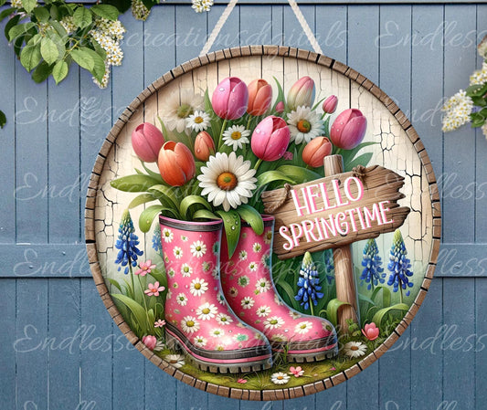 SPRING FLORAL RAIN BOOTS