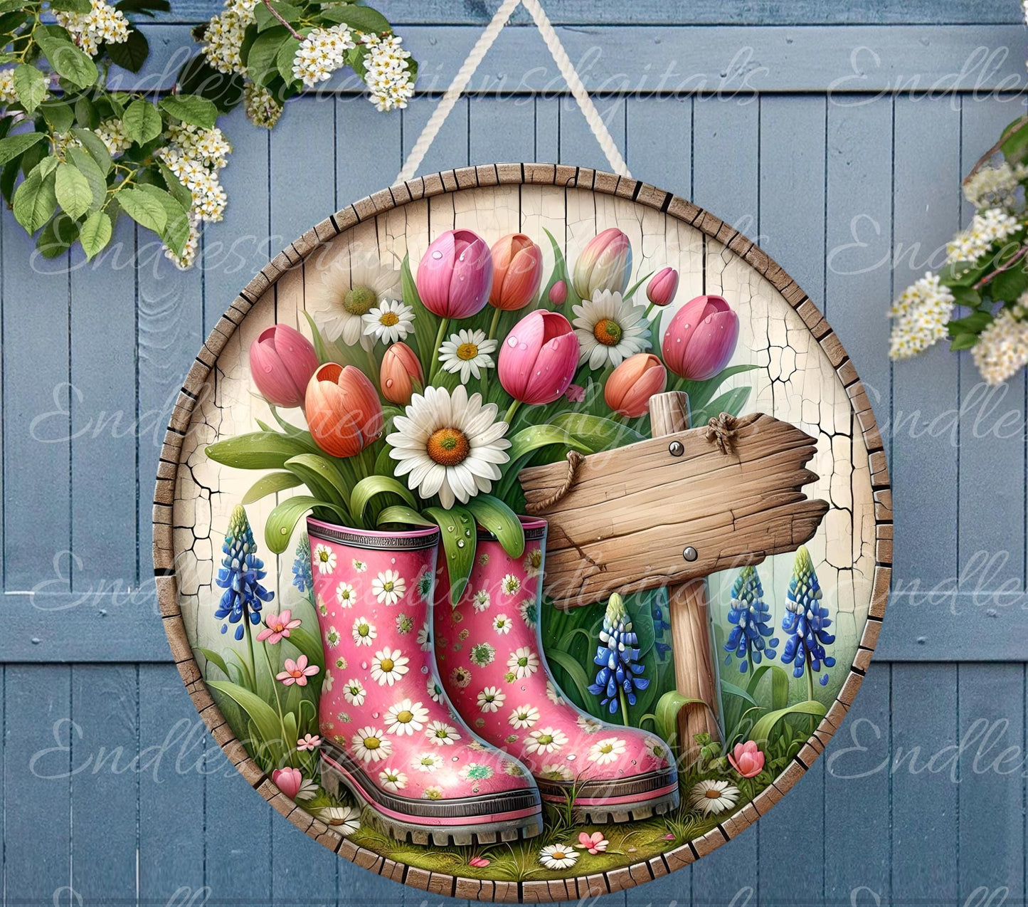 SPRING FLORAL RAIN BOOTS